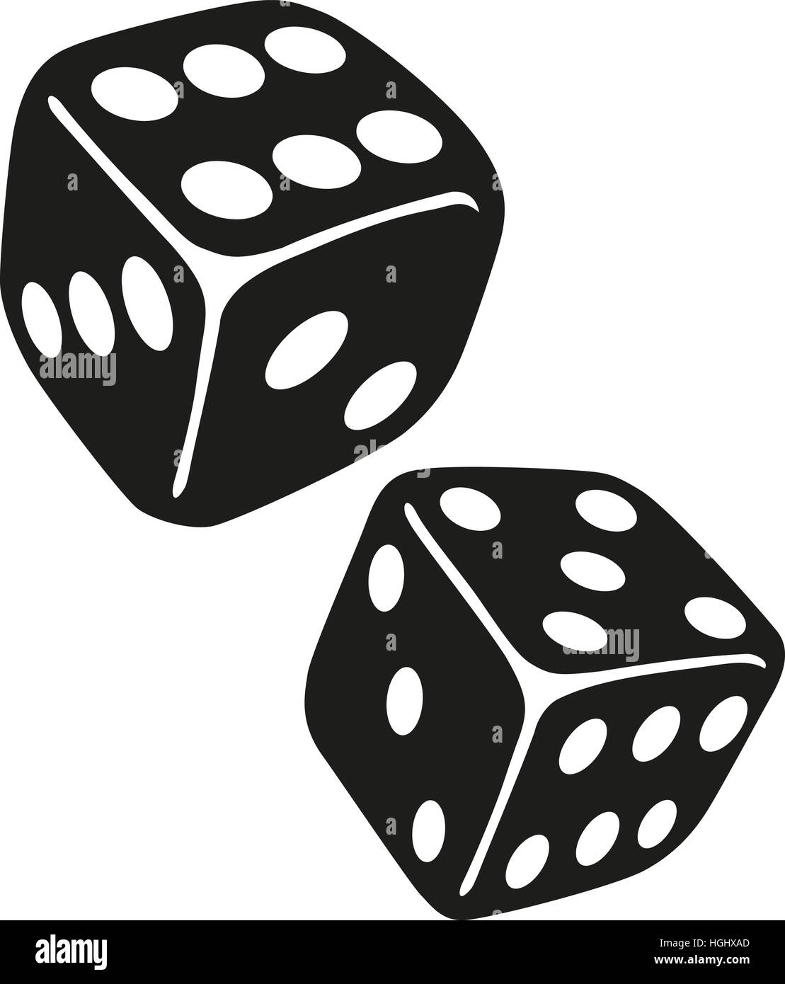 Two dice gambling Stock Photo Alamy