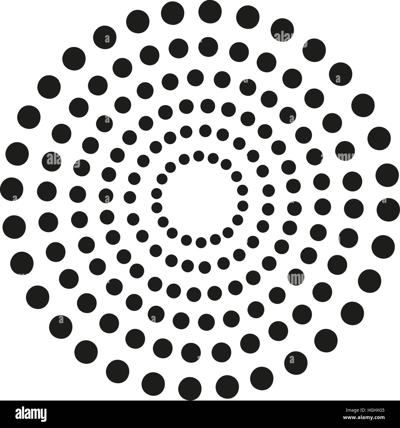 Dots illusion abstract Stock Photo