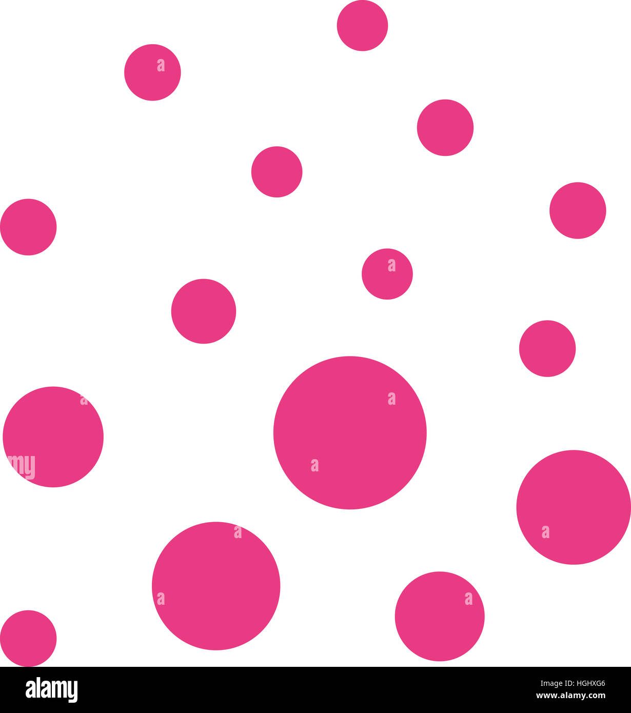 Pink polka dots Stock Photo