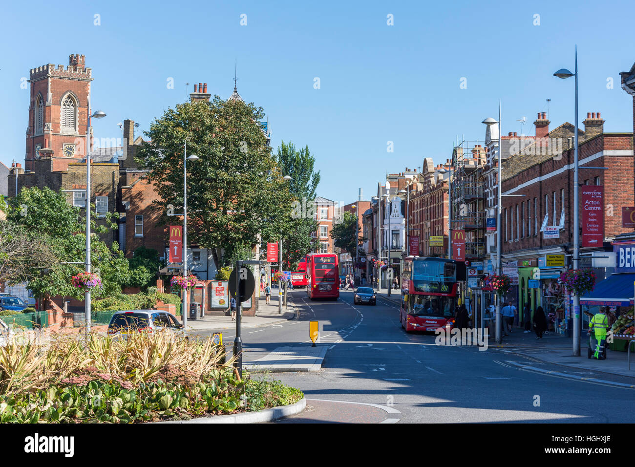 Acton High Street, Acton, London Borough of Ealing, Greater London, England, United Kingdom Stock Photo