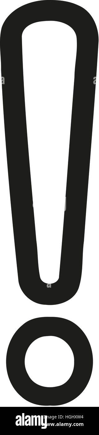 Exclamation mark outline Stock Photo - Alamy