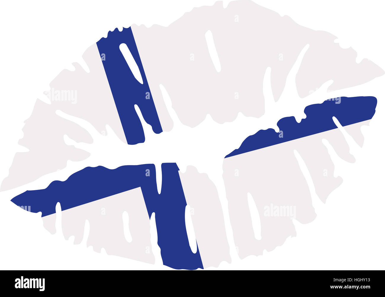 Finland flag kiss Stock Photo Alamy