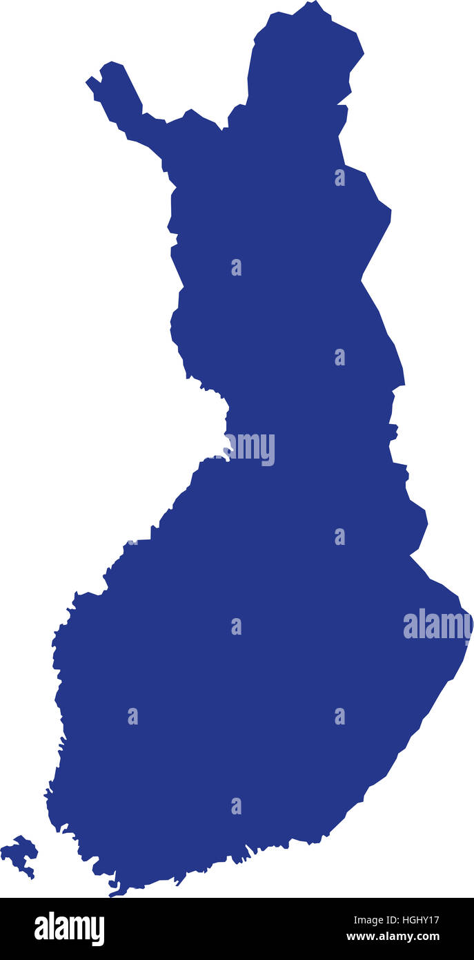 Finland map with aland Stock Photo