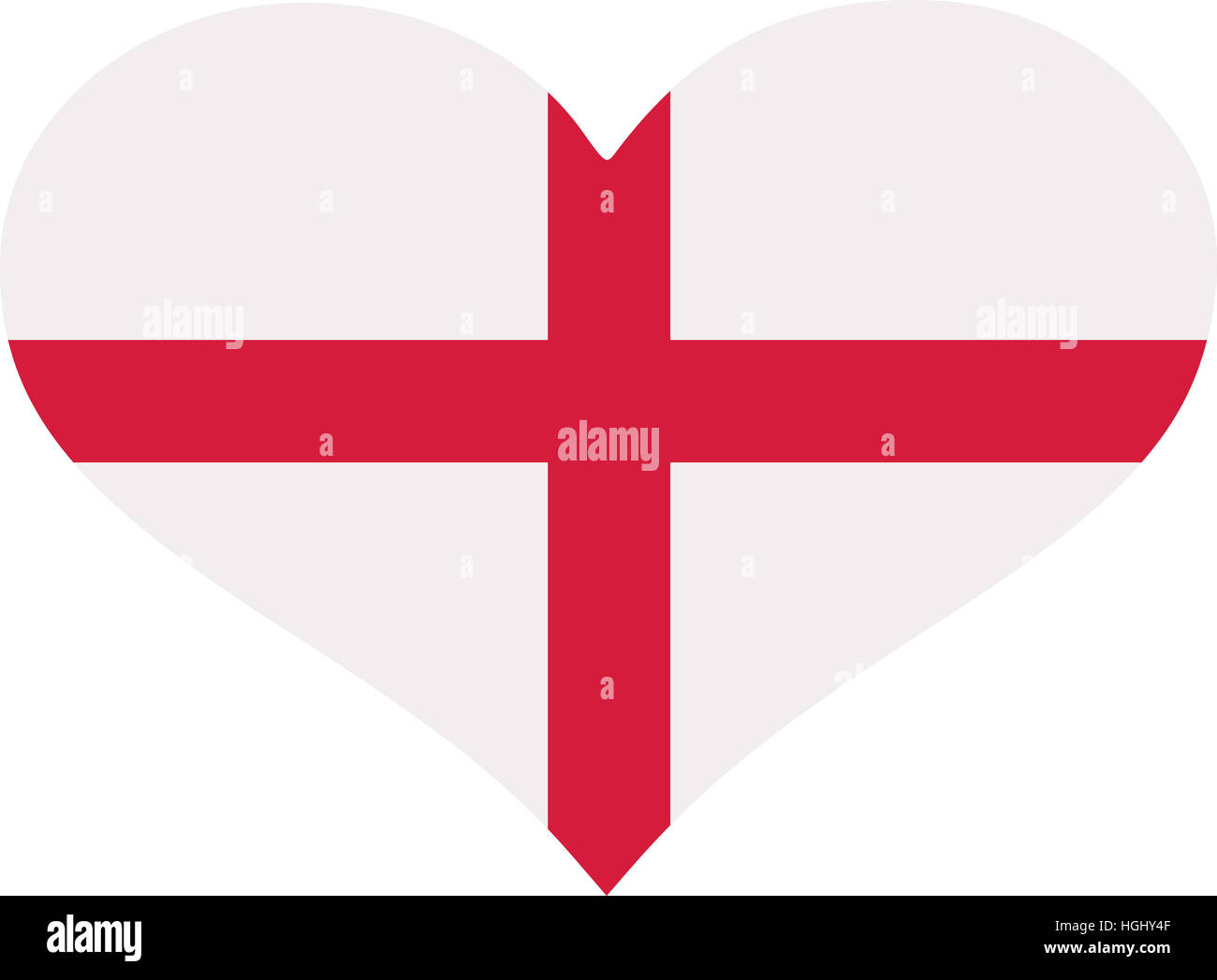England flag heart Stock Photo