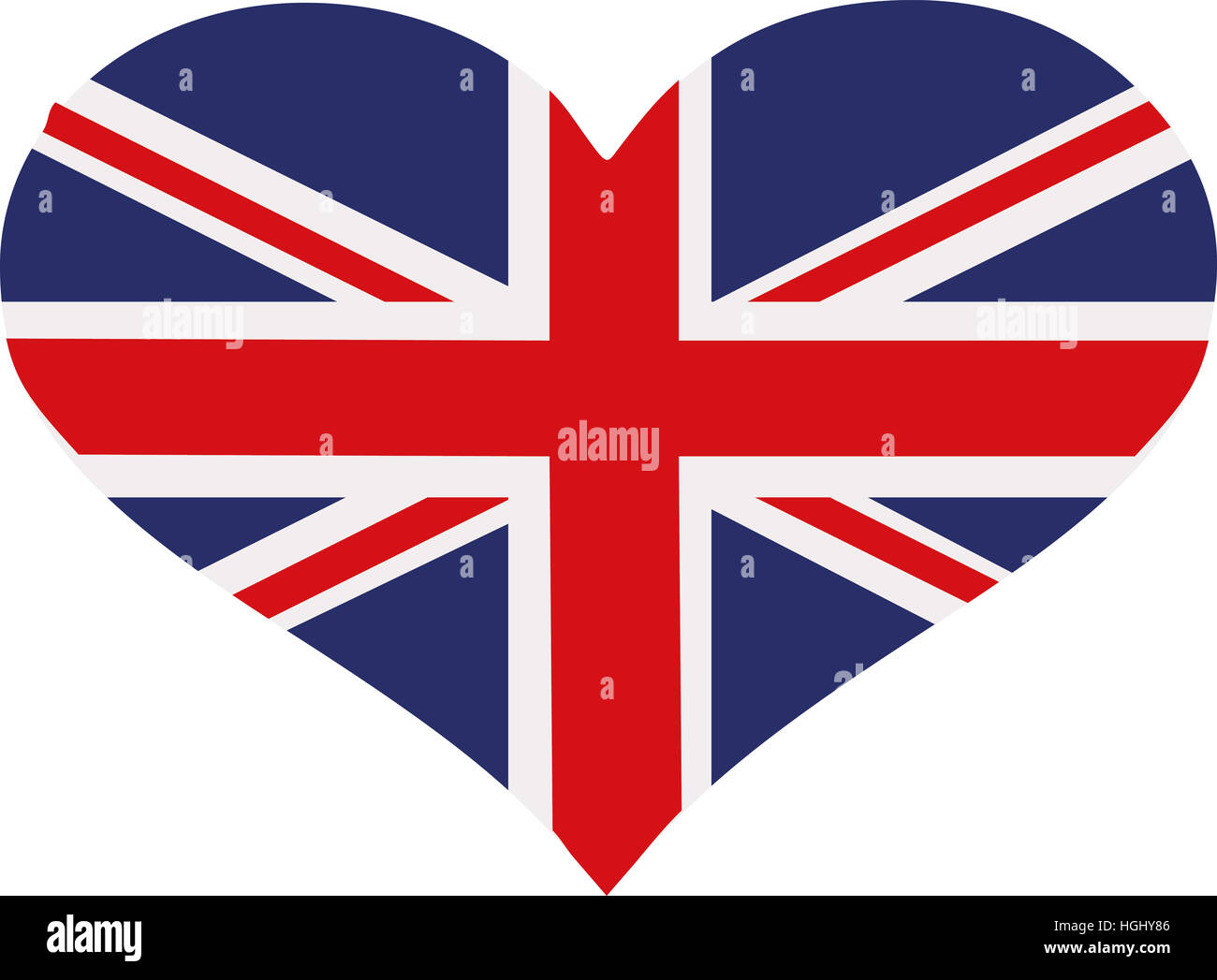 United Kingdom flag heart Stock Photo