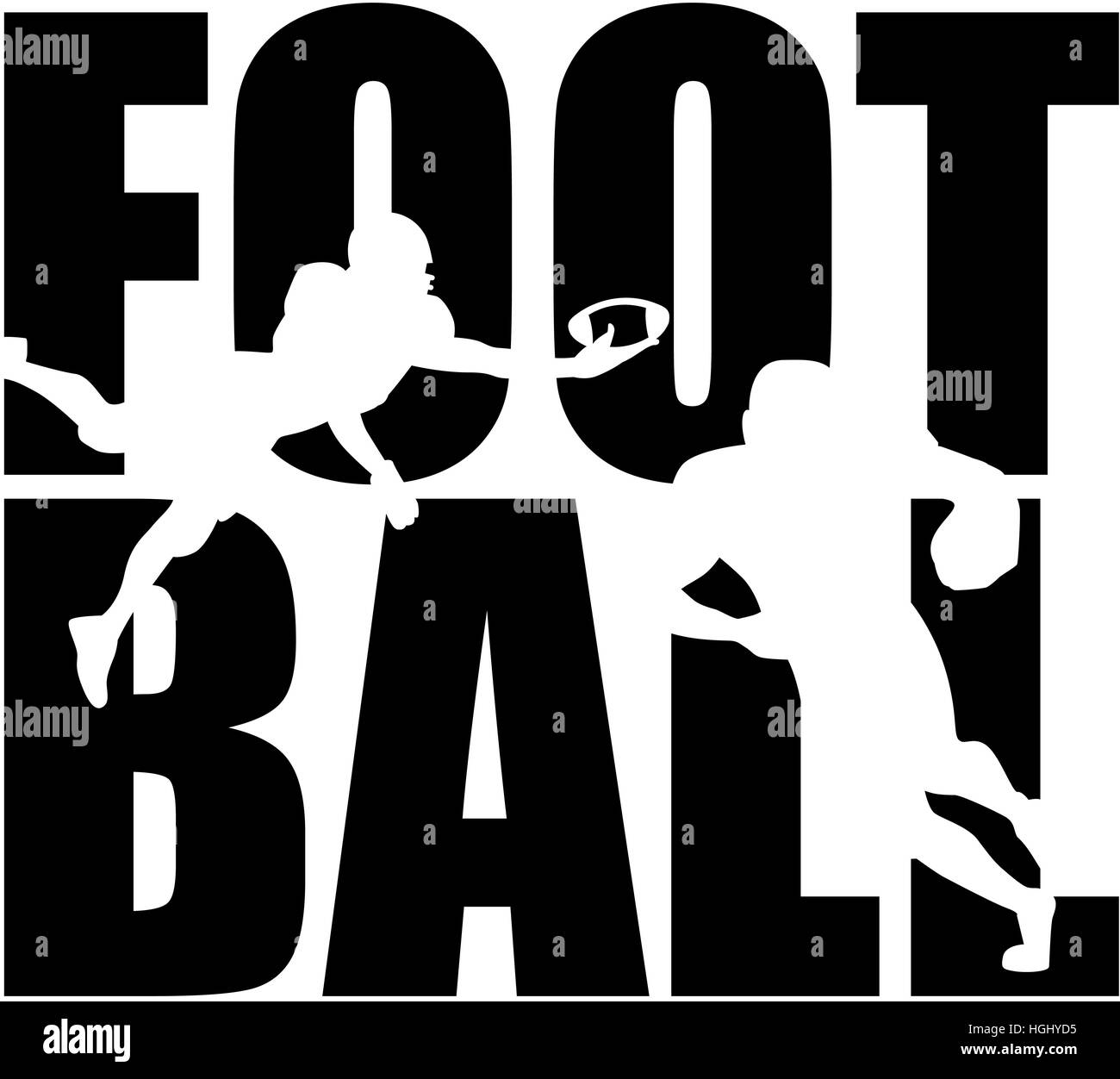 Football word with player cutouts Stock Photo Alamy