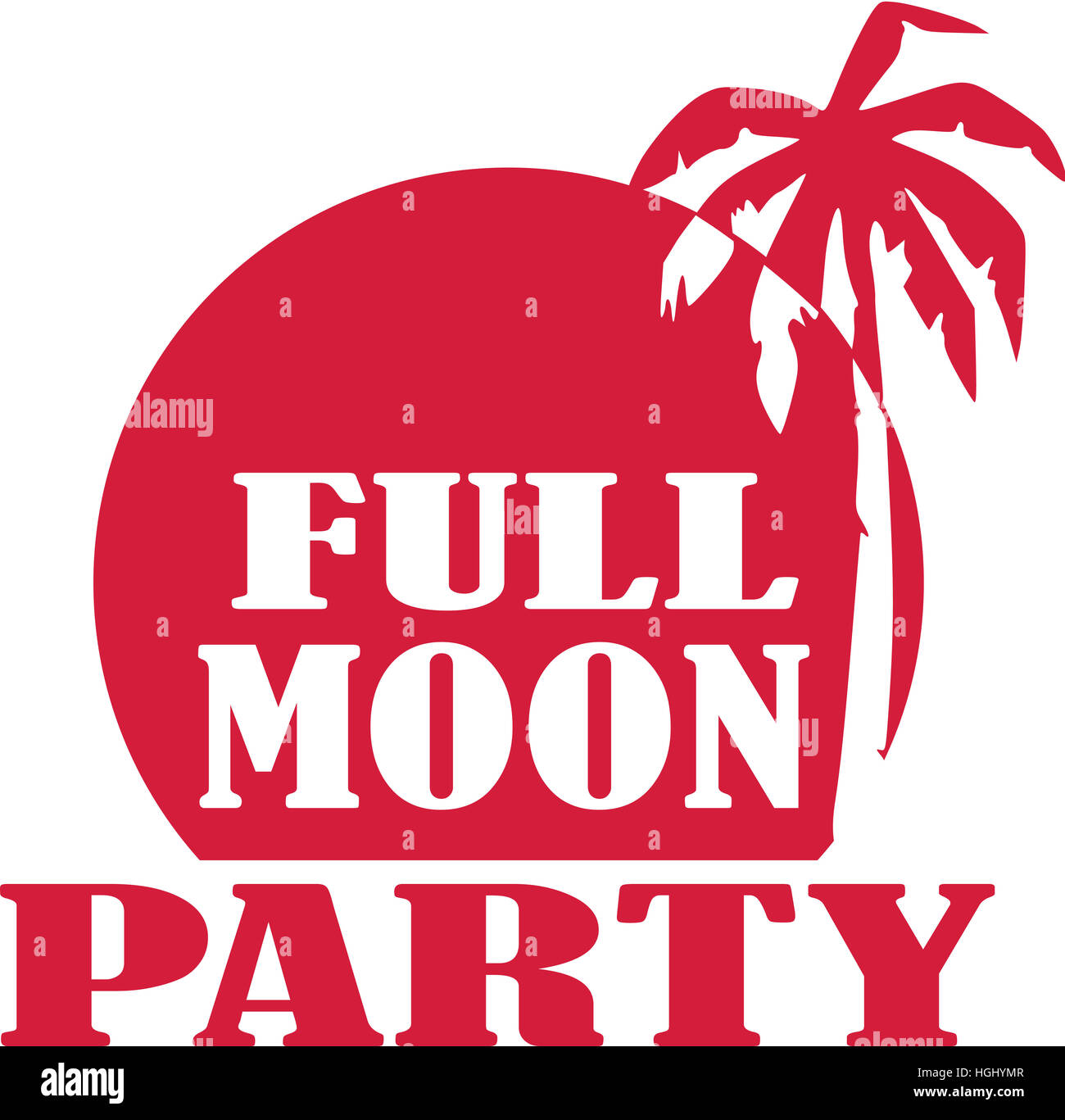 Full moon party at the beach Stock Photo