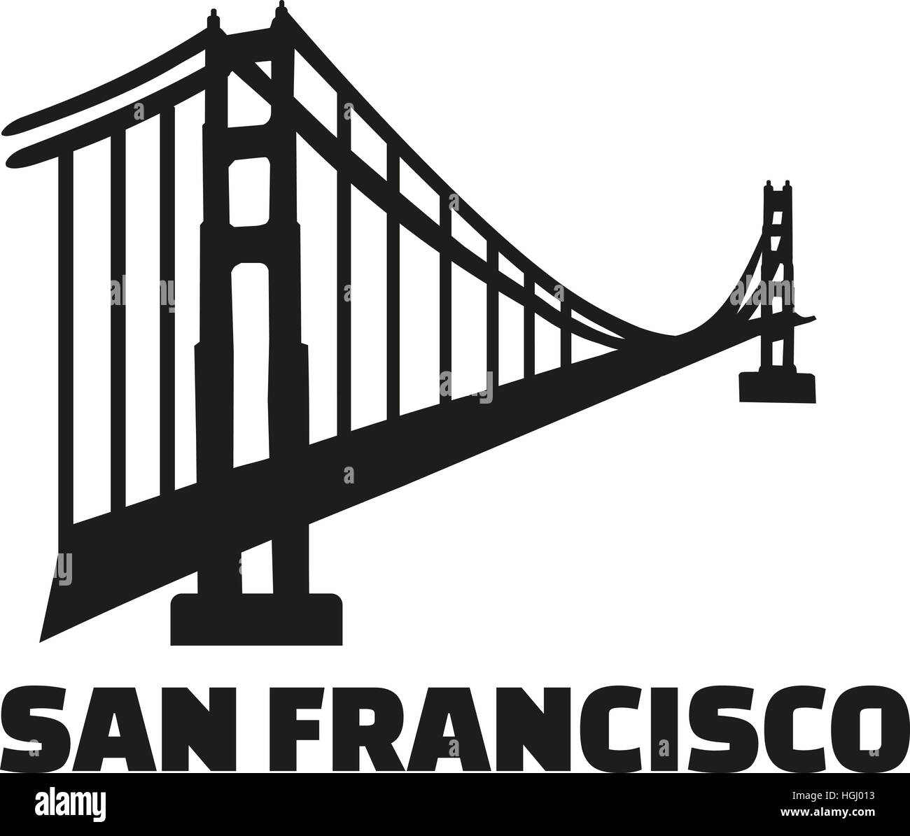 Golden gate bridge illustration hi-res stock photography and images - Alamy