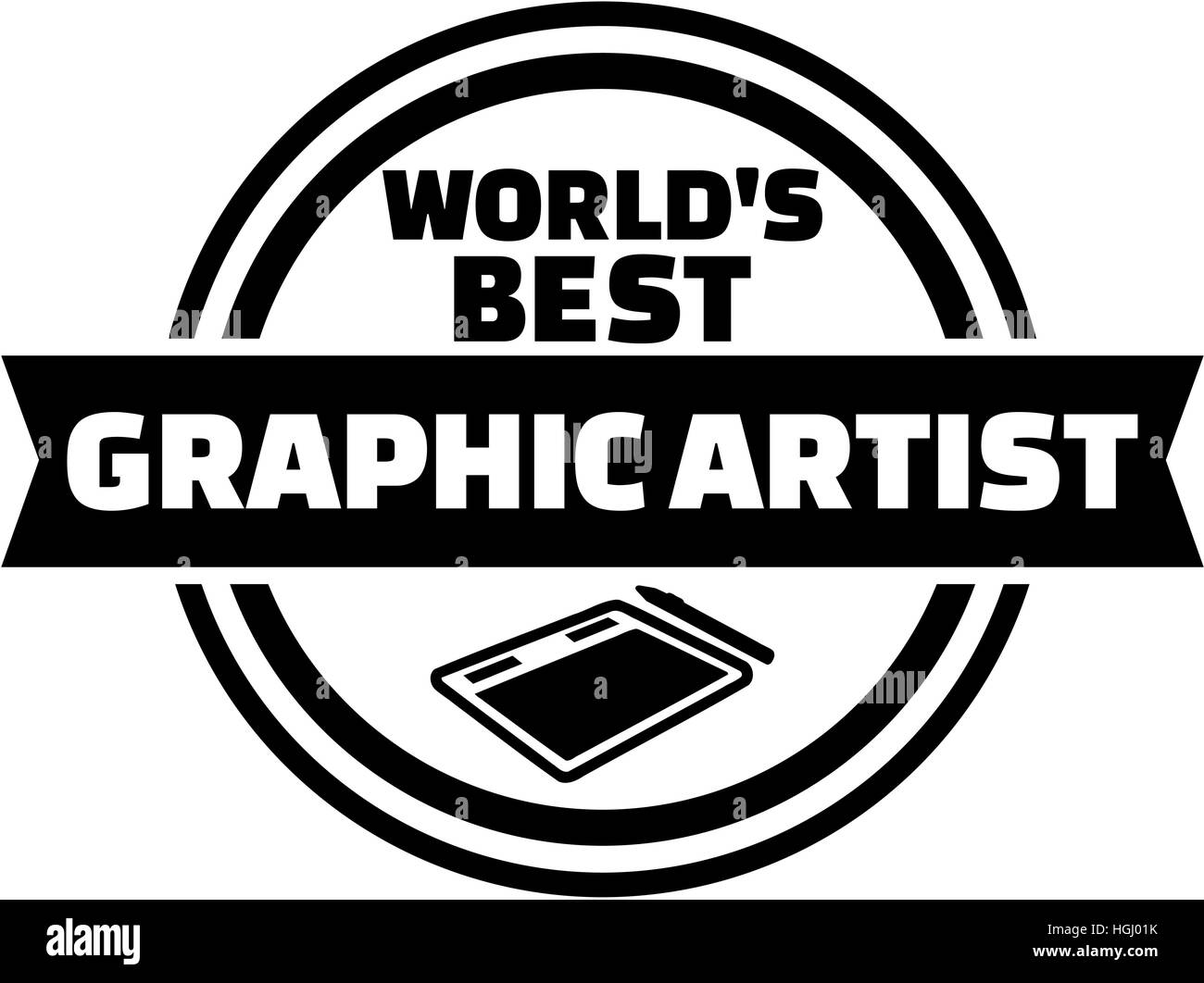 World's best Graphic Artist button Stock Photo