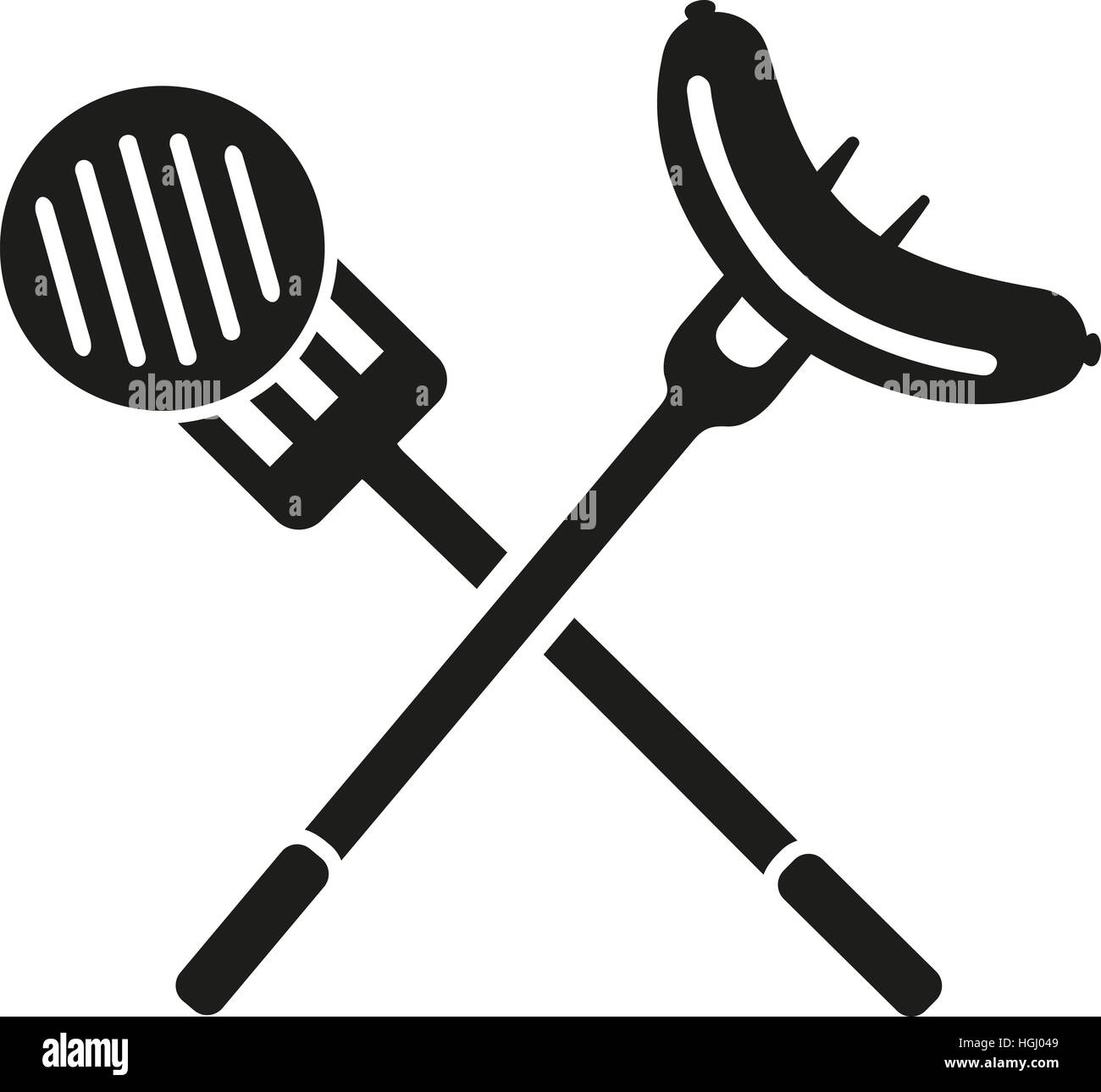 Kitchen Spatula For Cooking Barbecue Spatula Black Simple Silhouette Stock  Illustration - Download Image Now - iStock