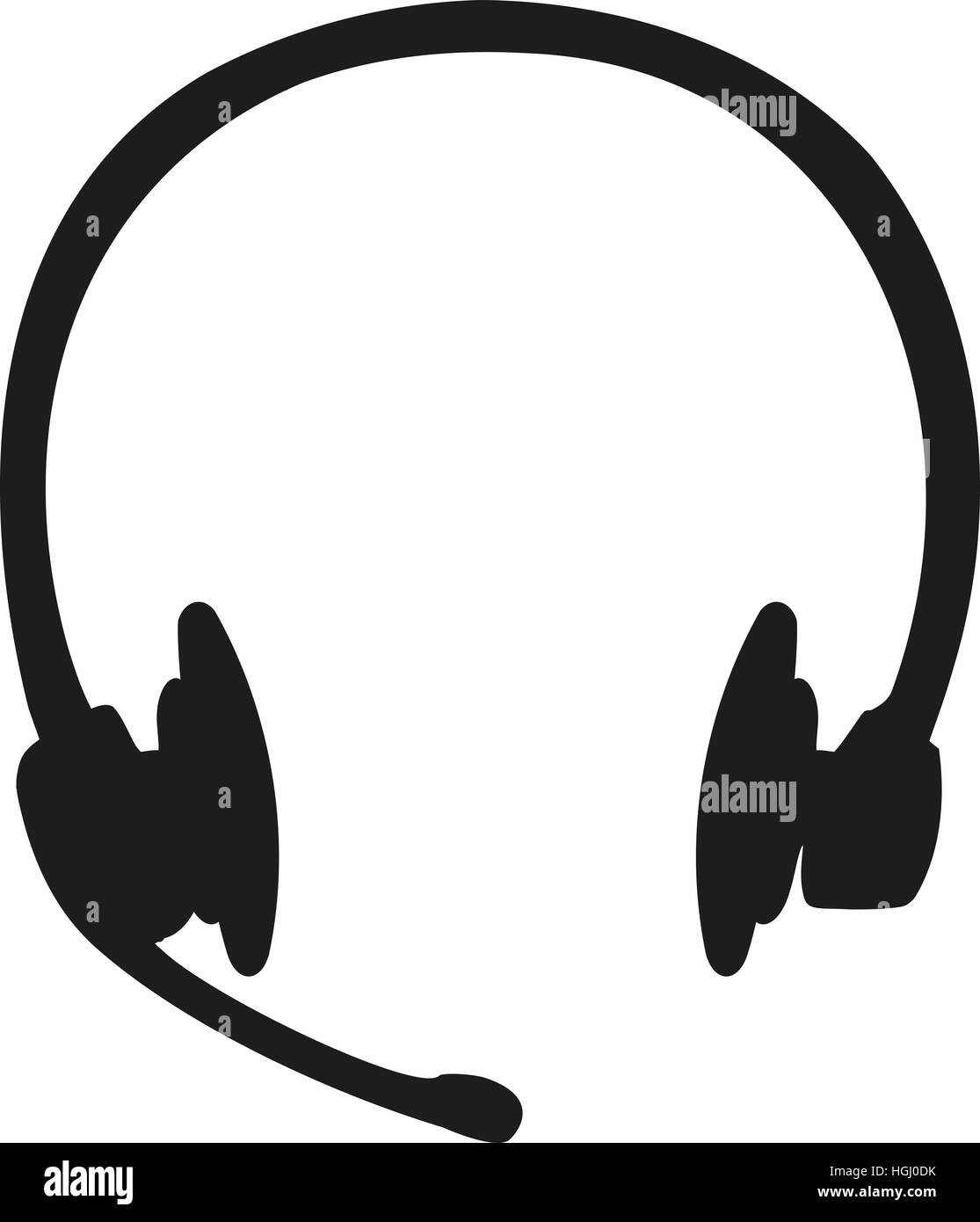 Headset callcenter silhouette Stock Photo