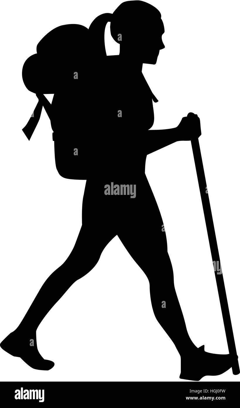 Hiking hiker Black and White Stock Photos & Images - Alamy