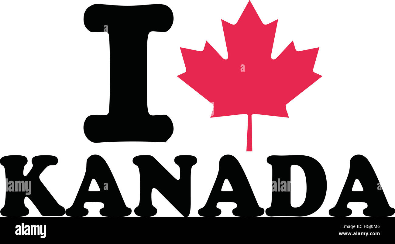 I love canada german with maple leaf Stock Photo Alamy