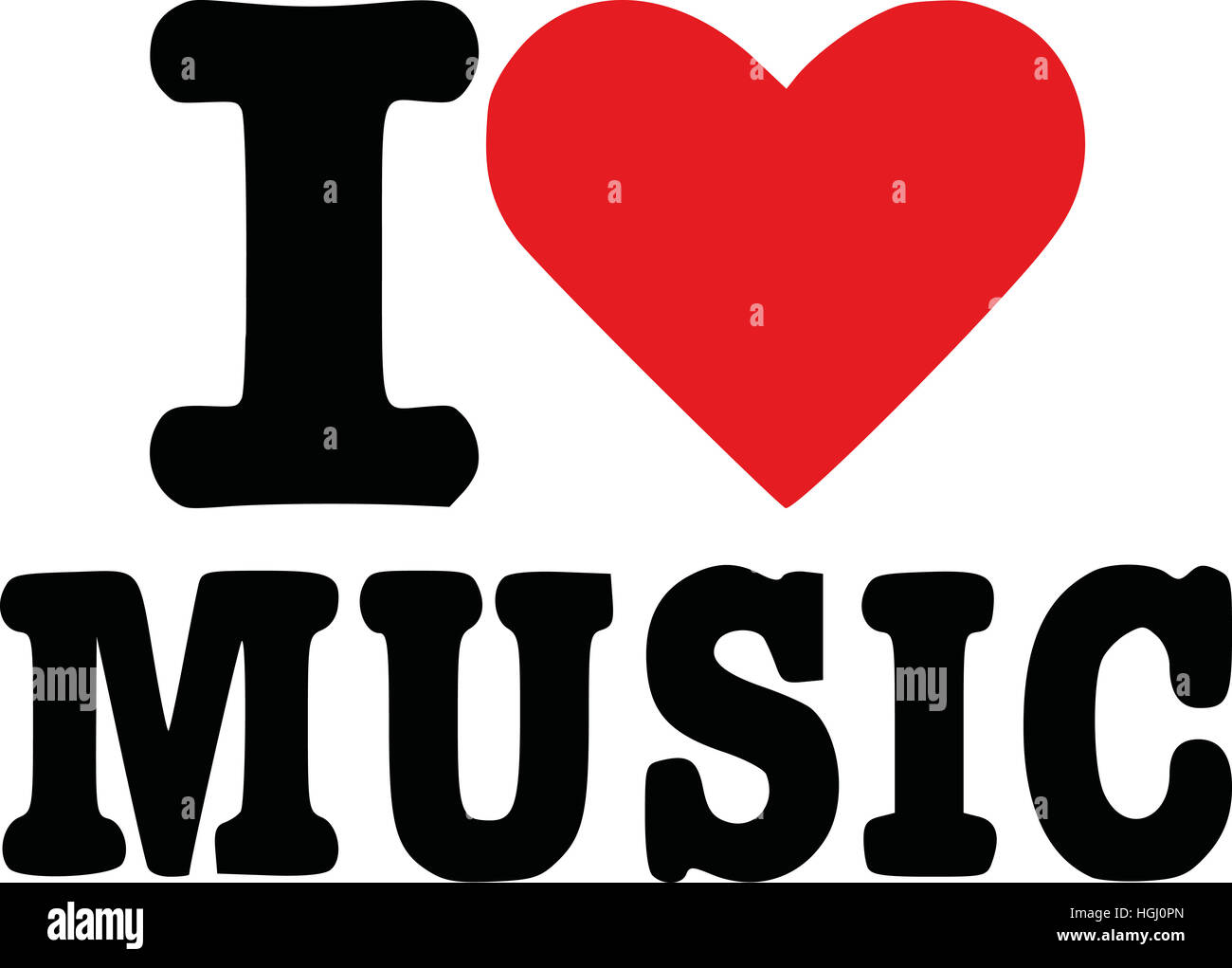 I love music Stock Photo