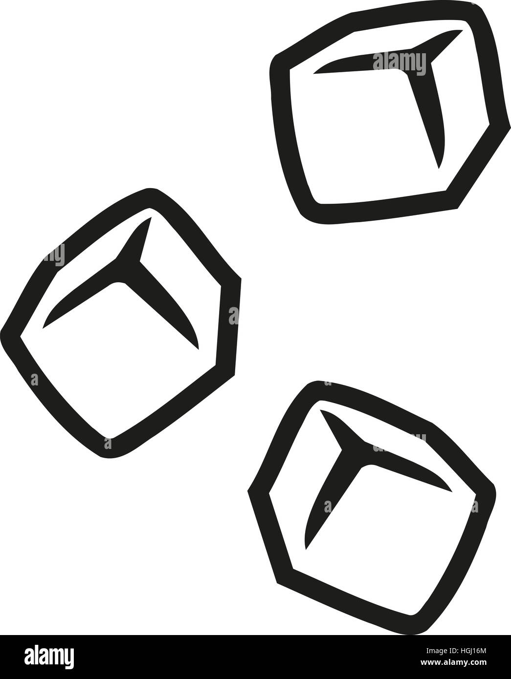 Ice cubes outline Stock Photo - Alamy