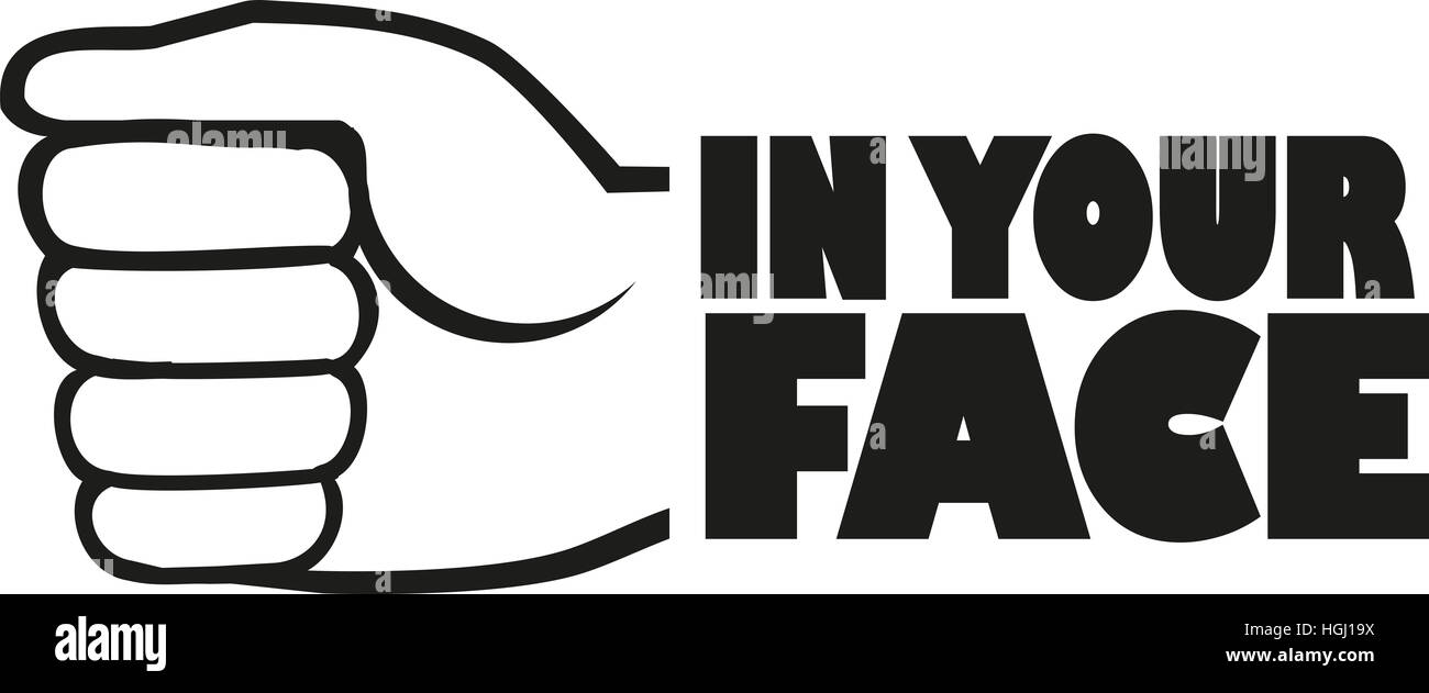 In your face with hand Stock Photo Alamy