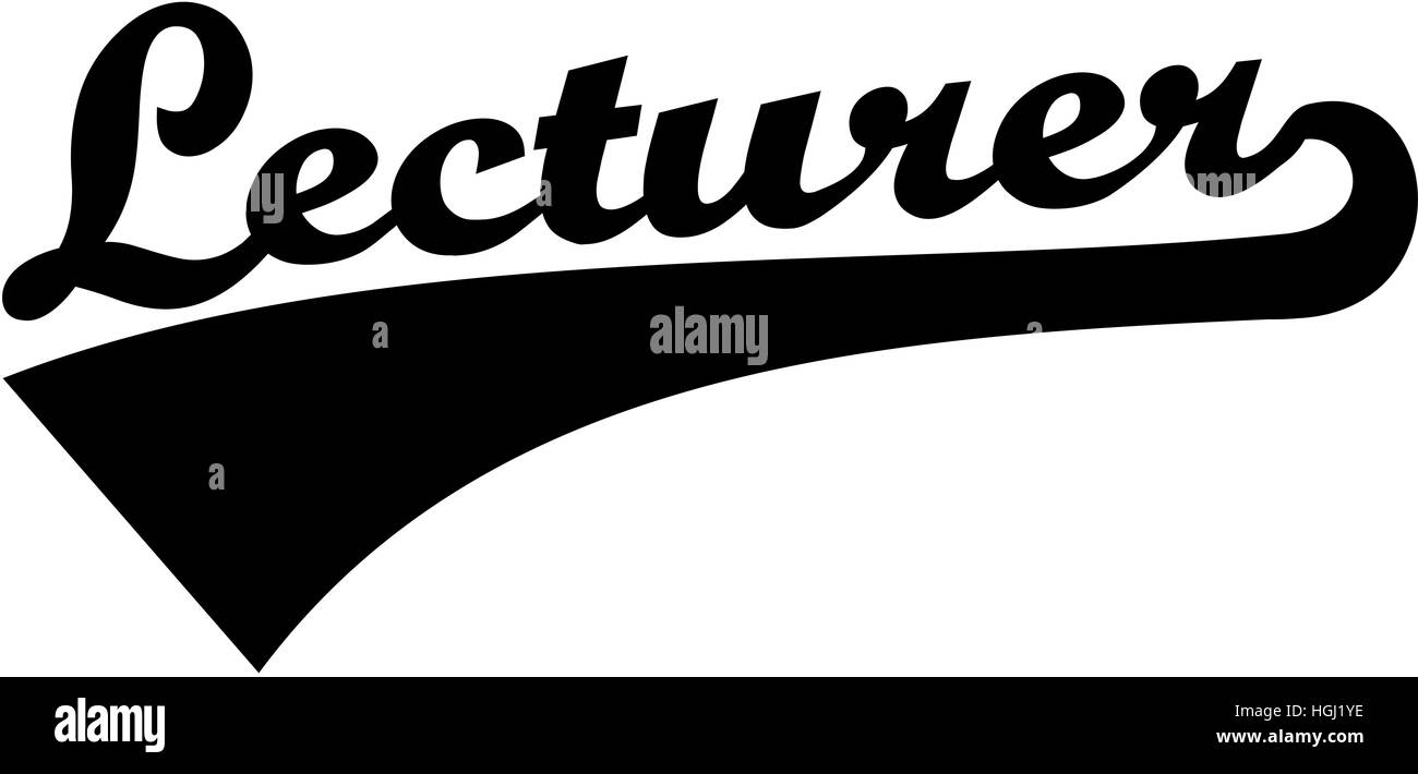 Lecturer retro font Stock Photo