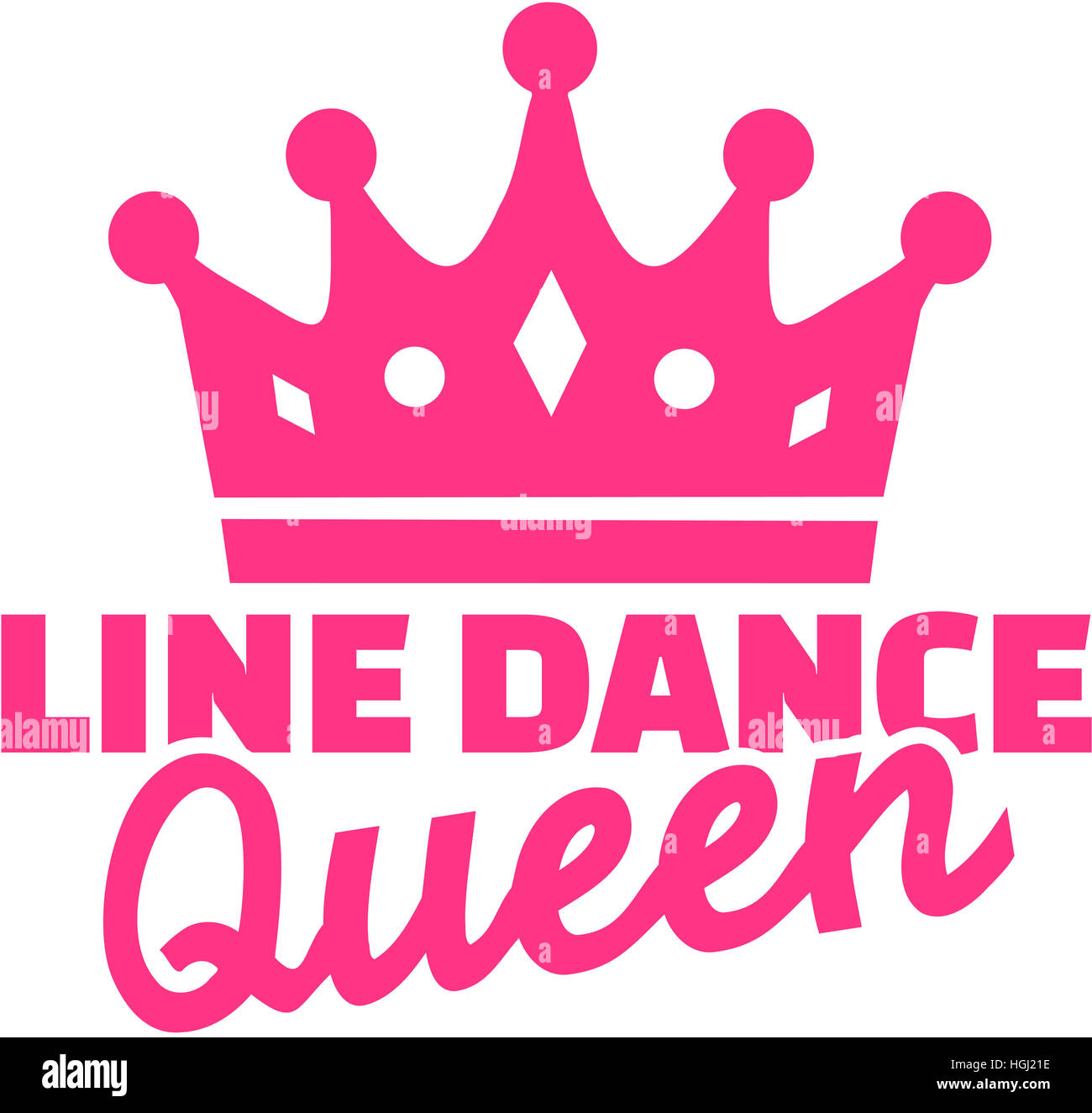 Line dance queen Stock Photo