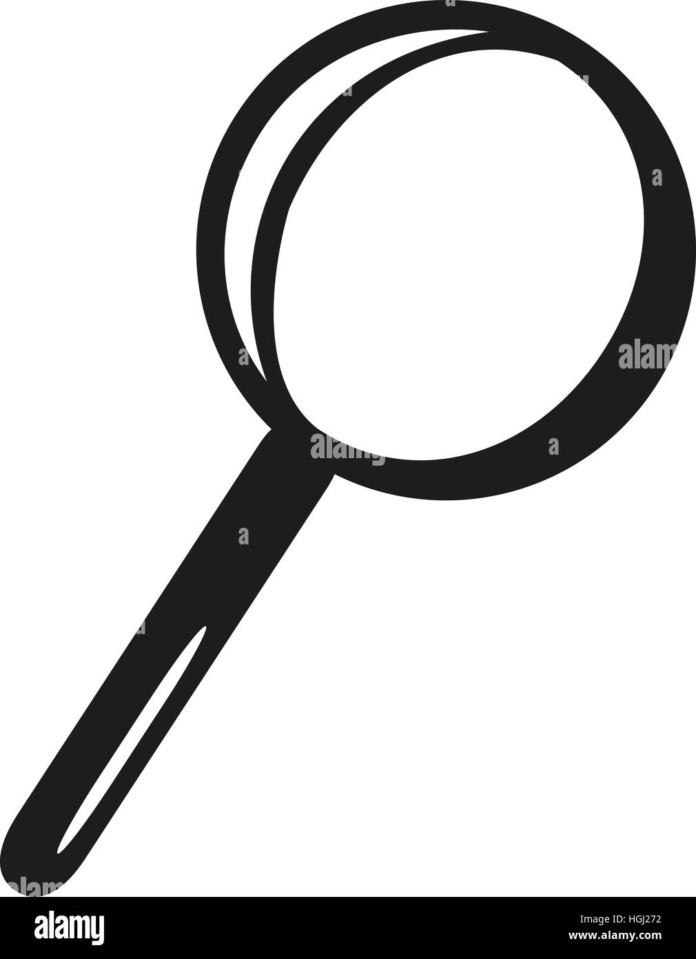 Magnifying glass silhouette Stock Photo