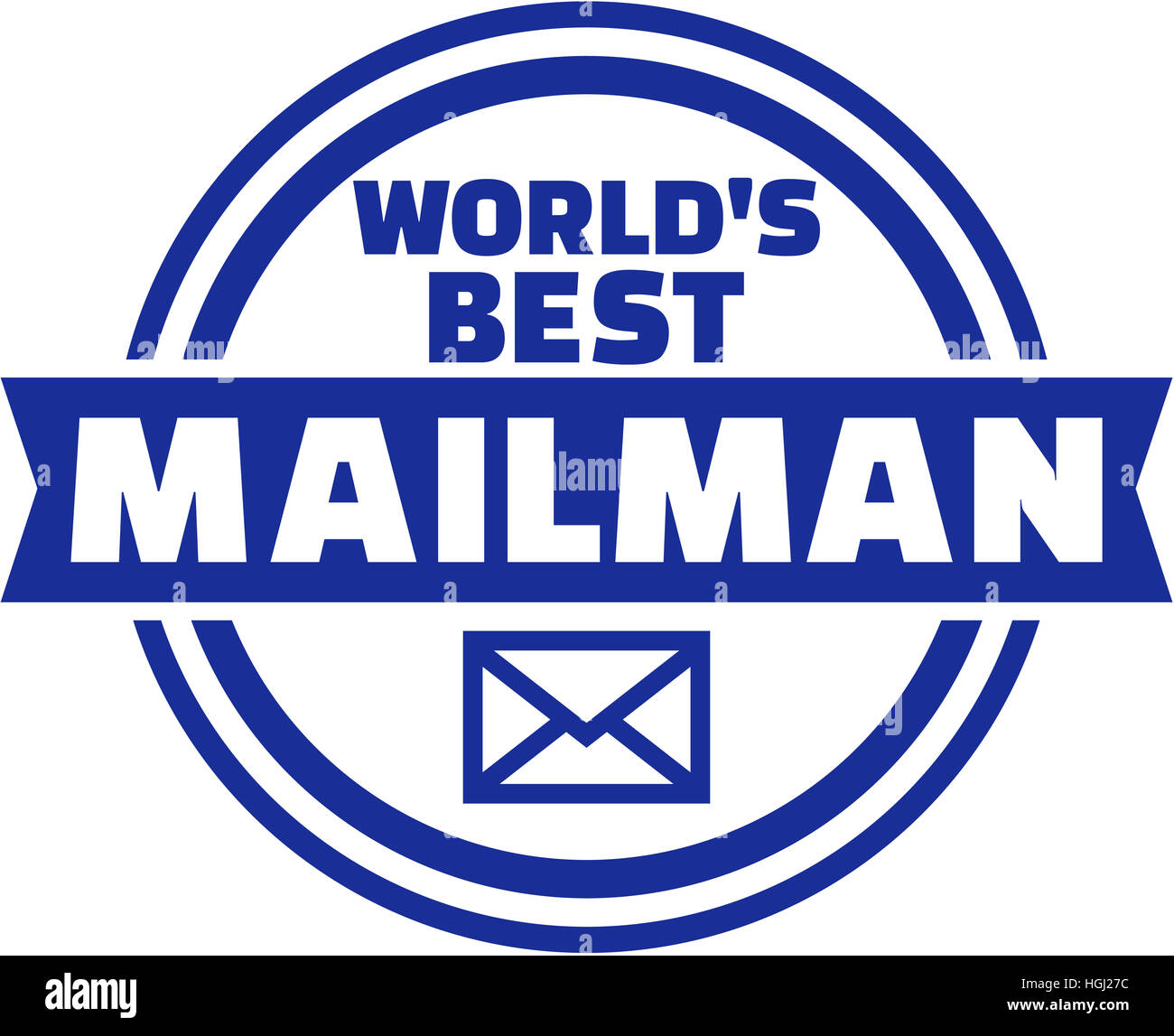 World's best Mailman button Stock Photo
