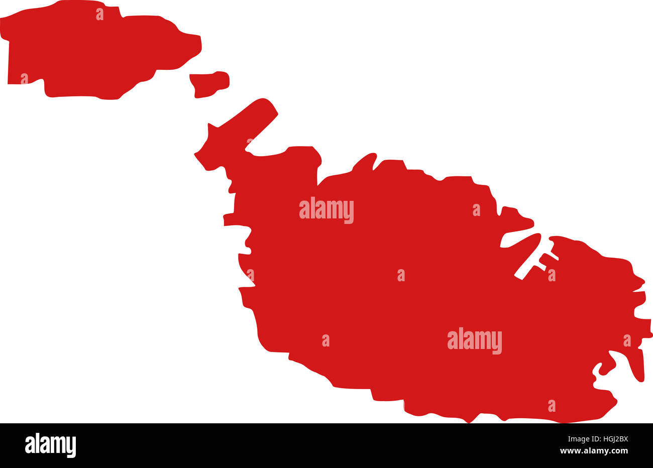 Malta map Stock Photo