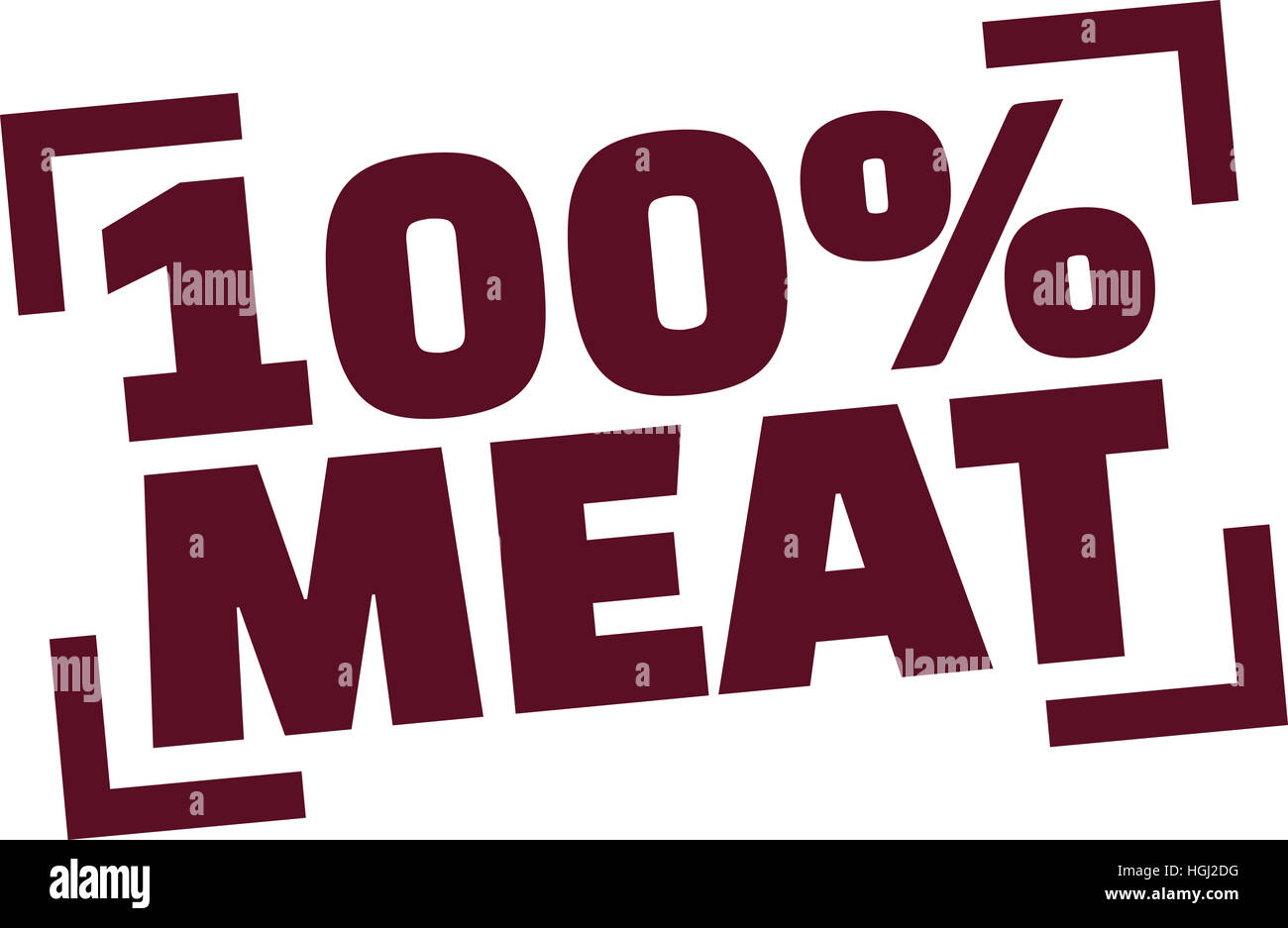 100 percent meat stamp Stock Photo - Alamy