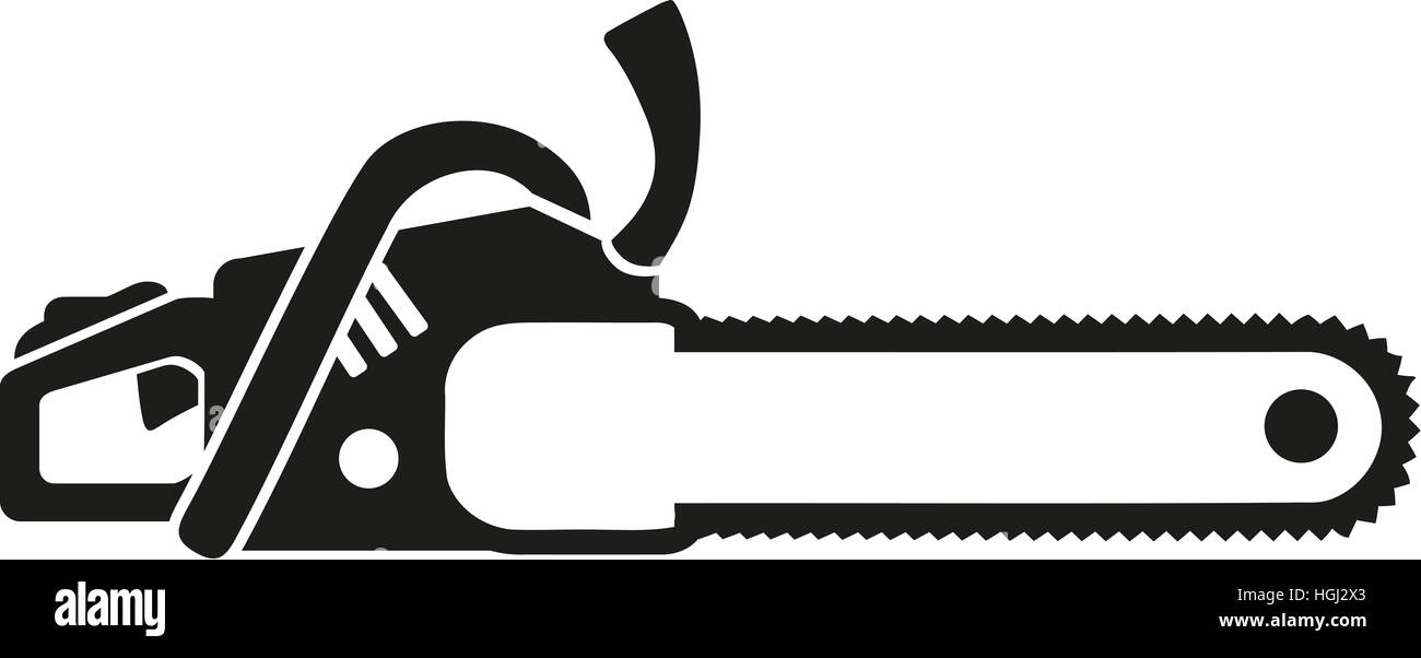 Chain saw icon Stock Photo