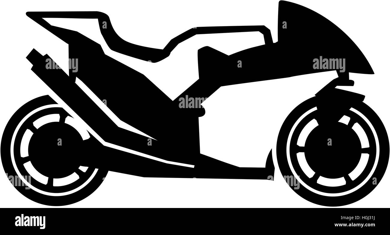 Sporty motorbike Stock Photo