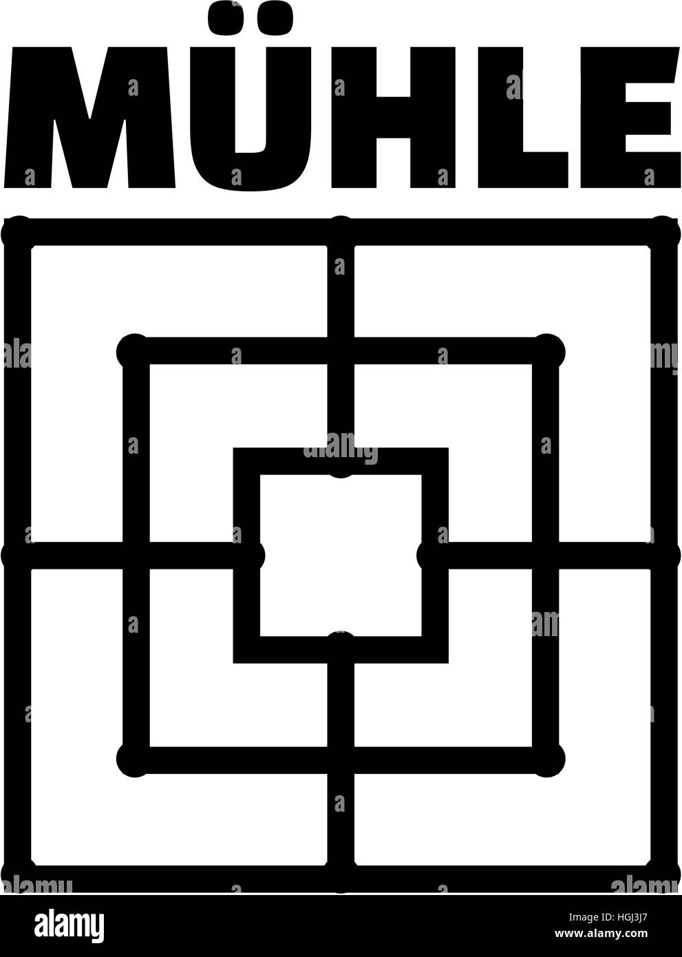 Nine mens morris game board Black and White Stock Photos &amp; Images - Alamy
