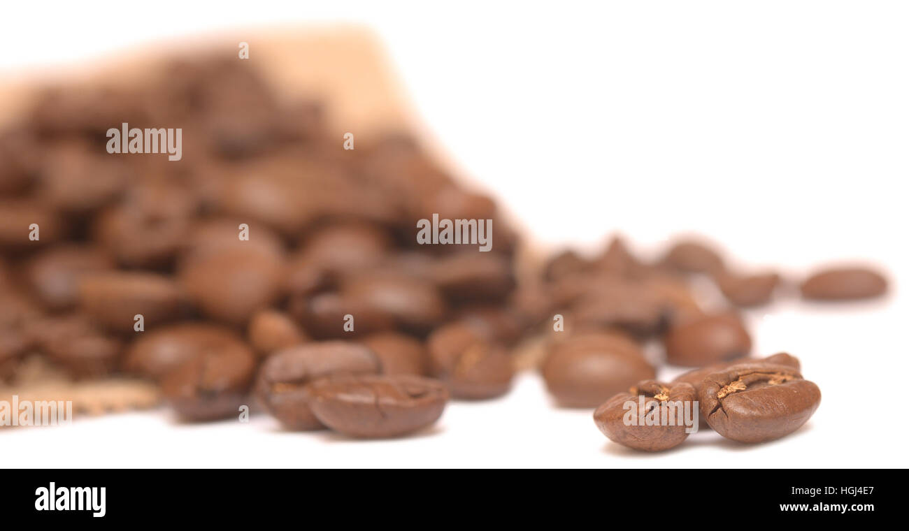coffee beans isolated on white background Stock Photo - Alamy