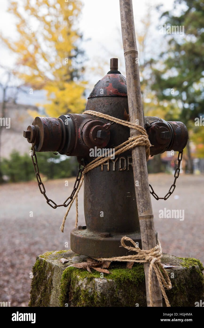 Rusty fire hydrant in Japanese village Stock Photo Alamy