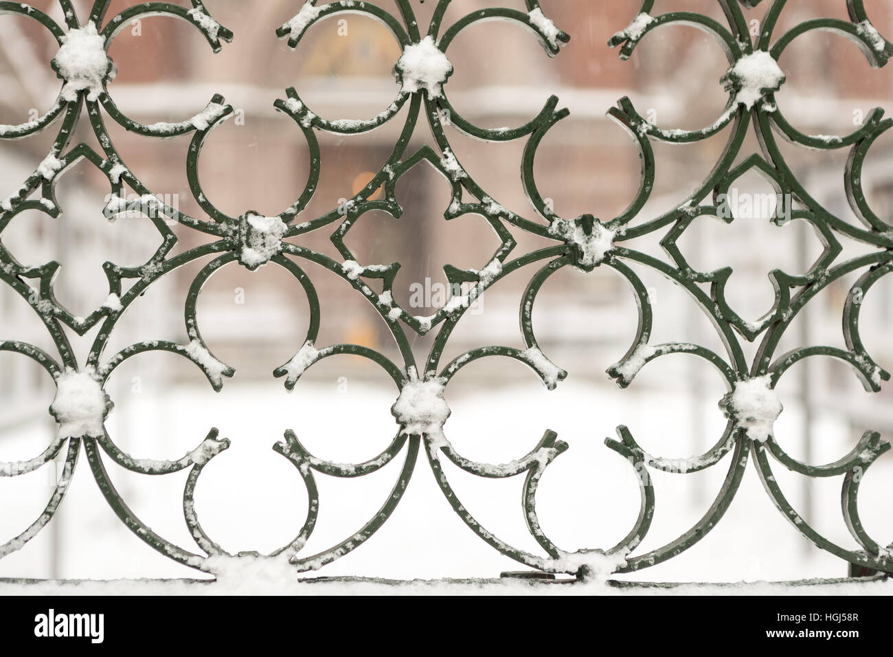 Wrought iron steel art of an entrance of a church in Istanbul Stock Photo