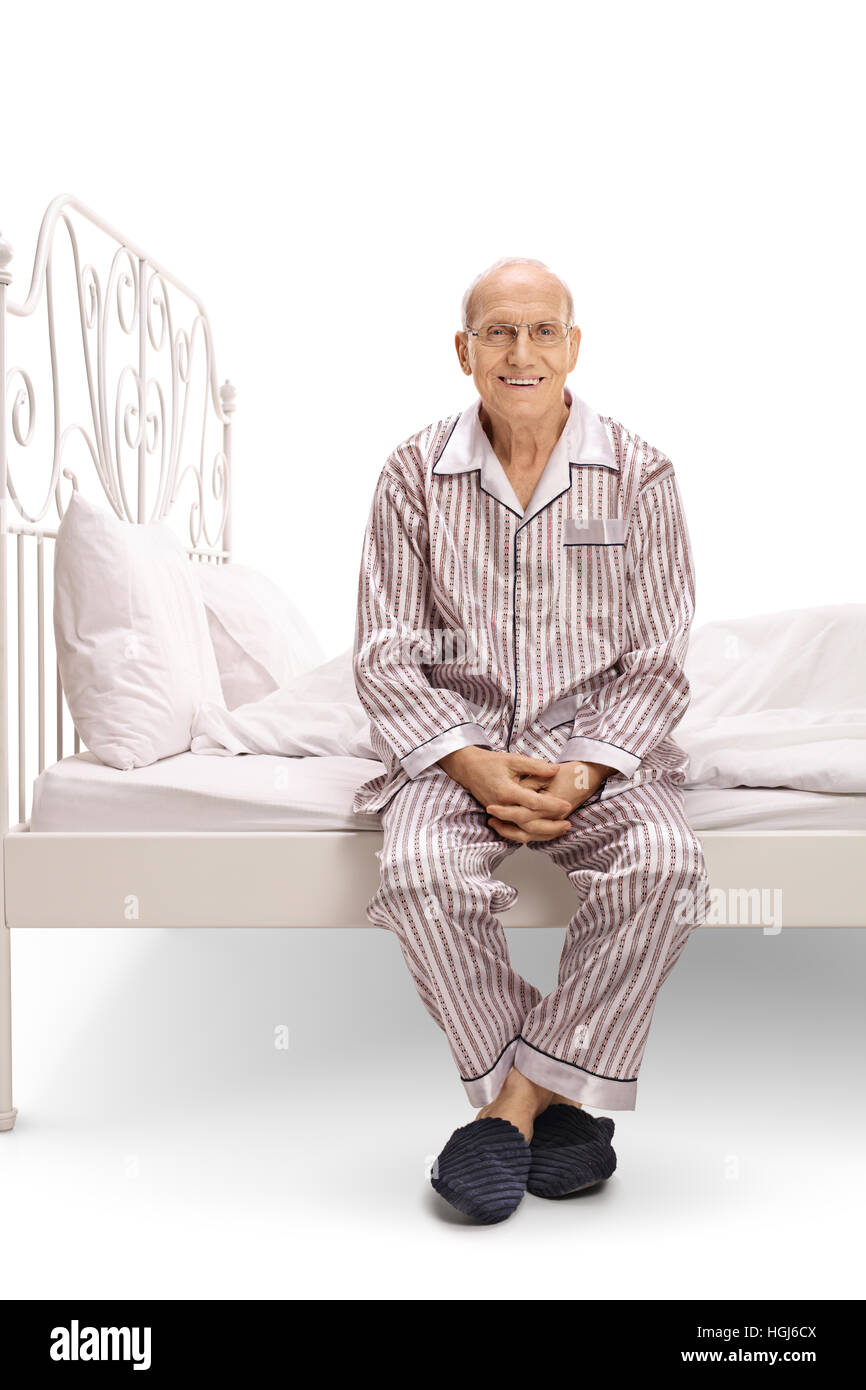 Old man sitting on bed hi-res stock photography and images - Alamy