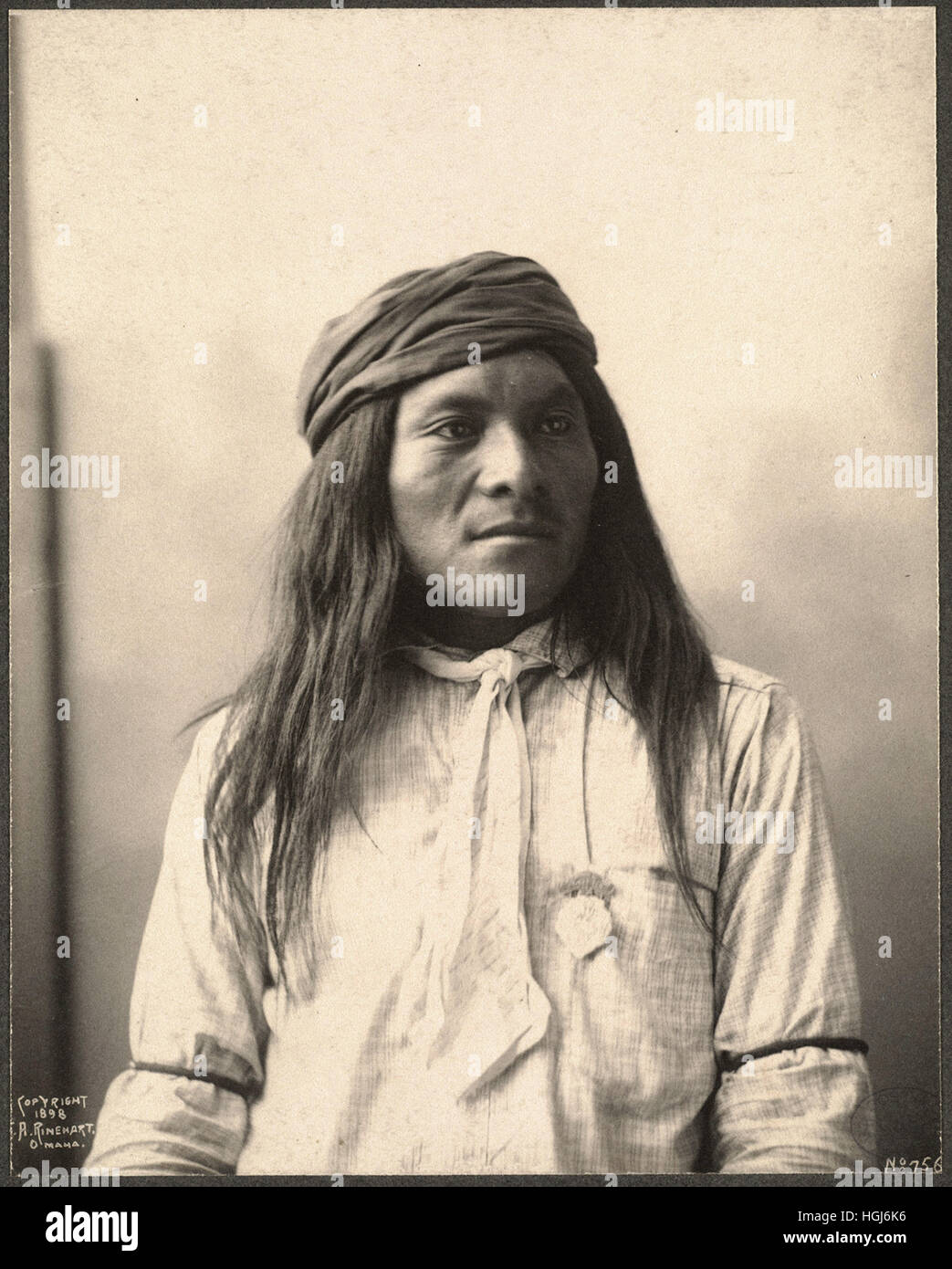 Apache   - 1898 Indian Congress - Photo : Frank A. Rinehart Stock Photo