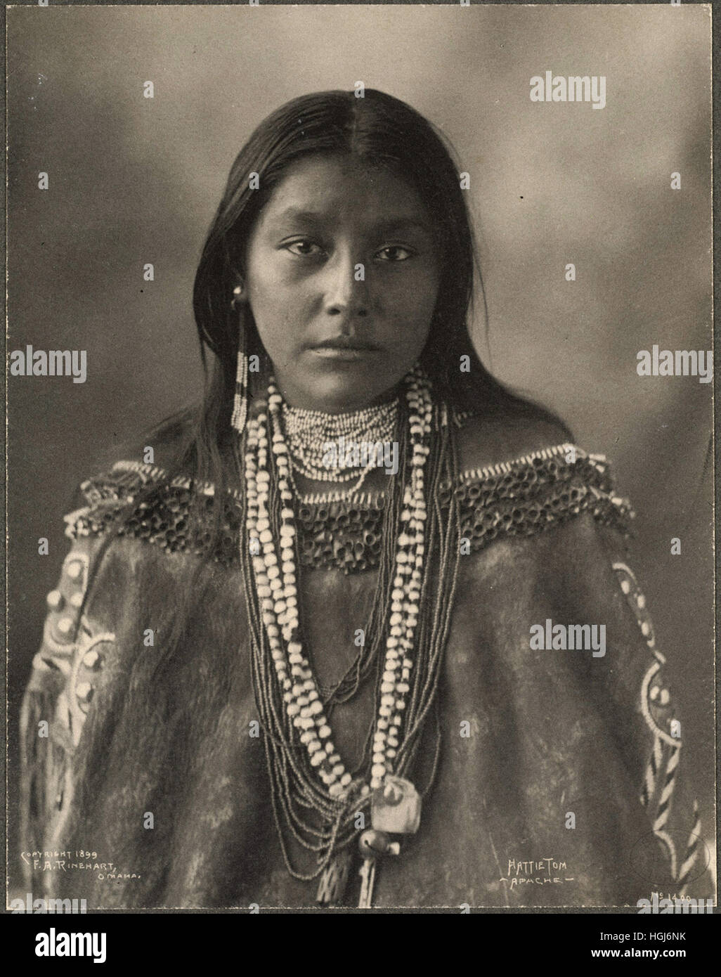 Hattie Tom, Apache   - 1898 Indian Congress - Photo : Frank A. Rinehart Stock Photo