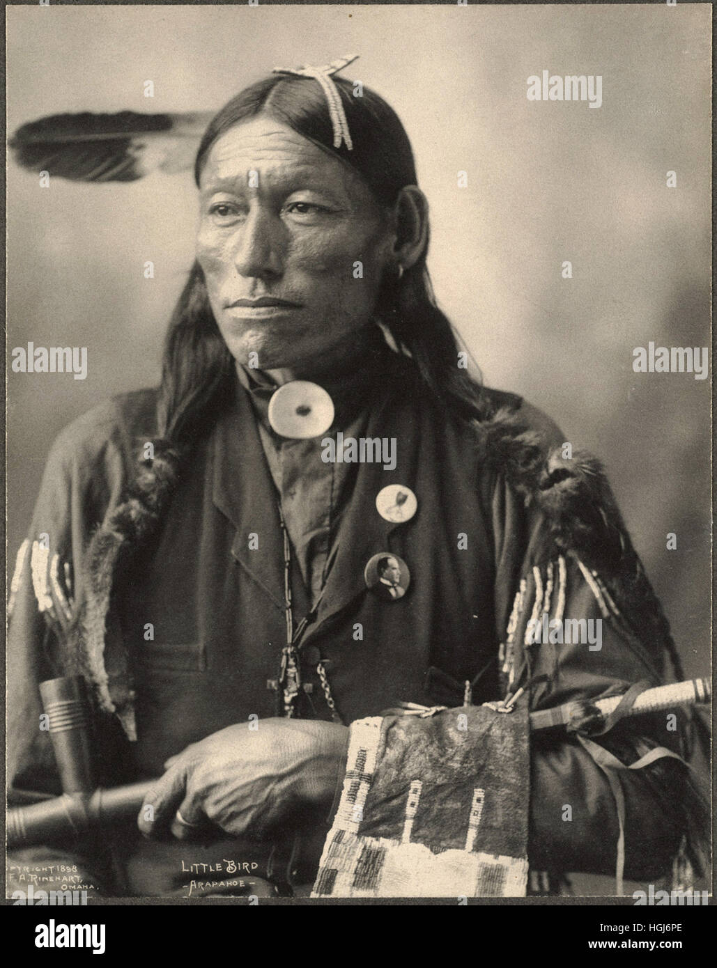 Little Bird, Arapahoe 1898 Indian Congress Photo Frank A