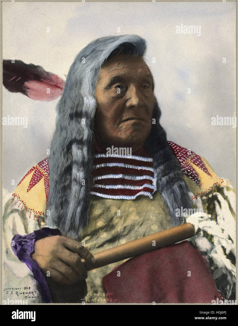 Louison, Flatheads   - 1898 Indian Congress - Photo : Frank A. Rinehart Stock Photo