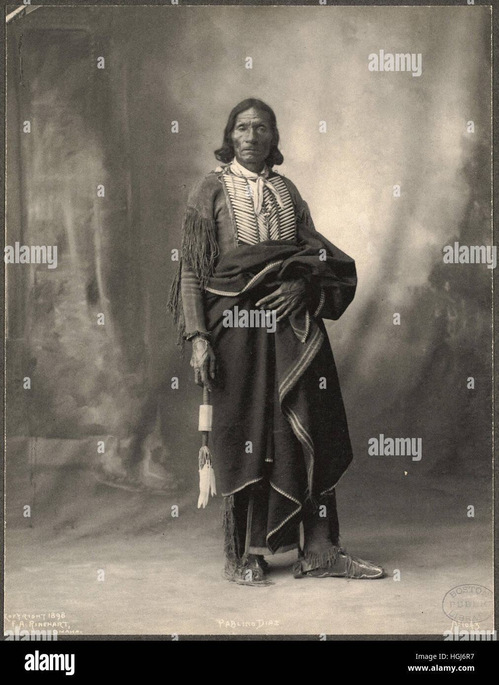 Pablino Diaz, Kiowa   - 1898 Indian Congress - Photo : Frank A. Rinehart Stock Photo
