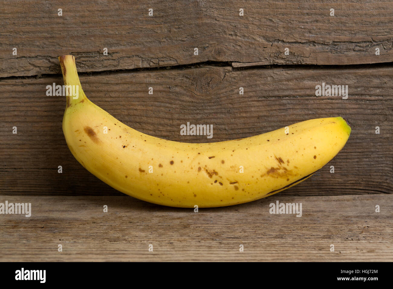 Banana on wooden background Stock Photo