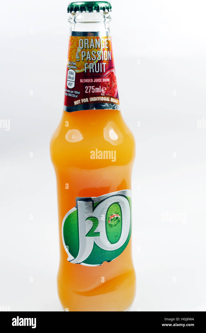 Bottle of Orange and Passion Fruit J2O Stock Photo