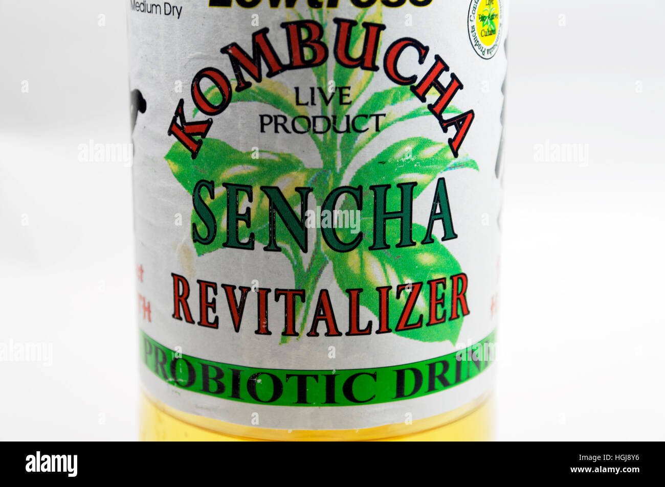Kombucha tea, probiotic health drink. Stock Photo