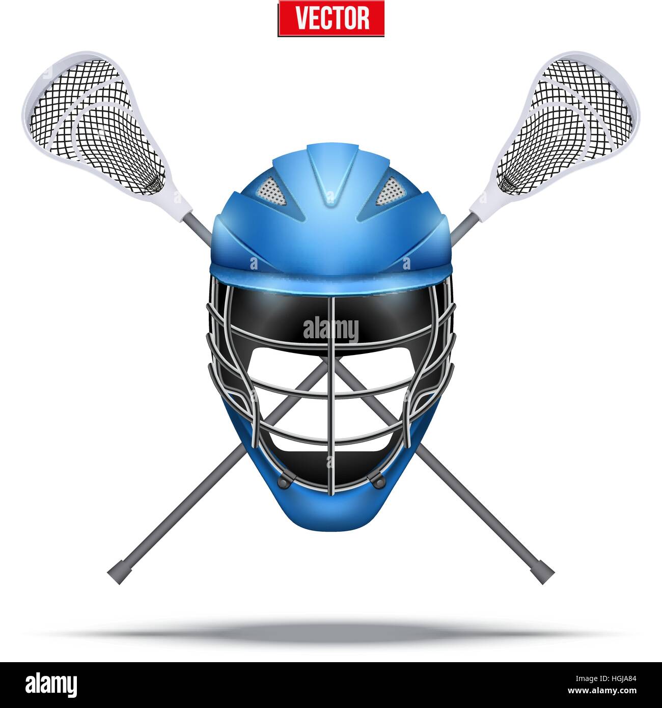 Lacrosse sticks and helmet Label Stock Vector Image & Art Alamy