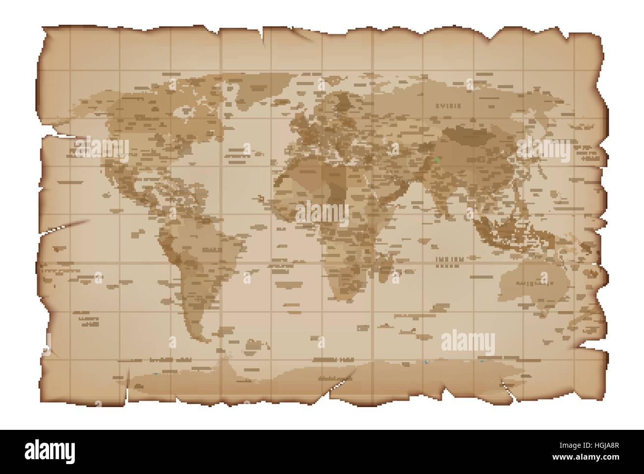 Vector Old map Paper Stock Vector