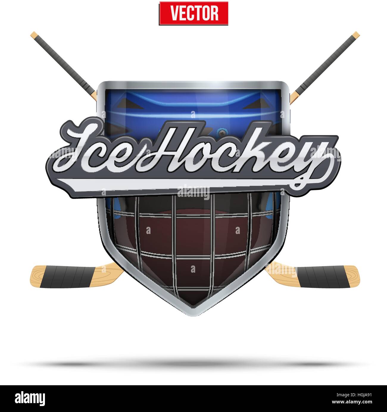 Ice hockey symbol. Design elements Stock Vector