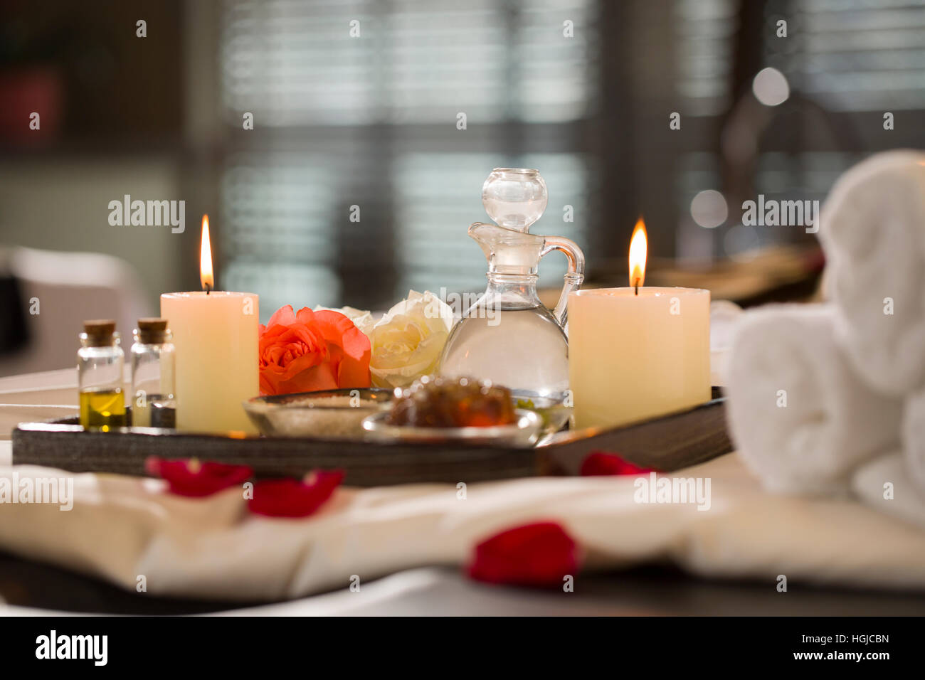 Massage supplies Stock Photo Alamy