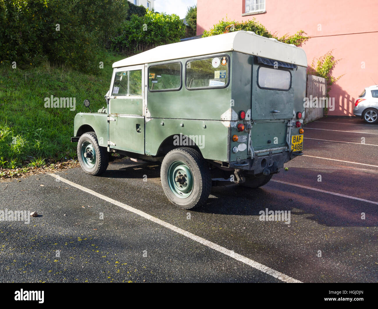 vintage Land Rover Stock Photo