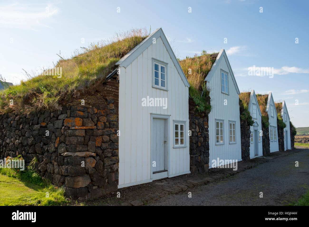 Grenjadarstadur, homestead, open air museum, North Iceland, Iceland Stock Photo
