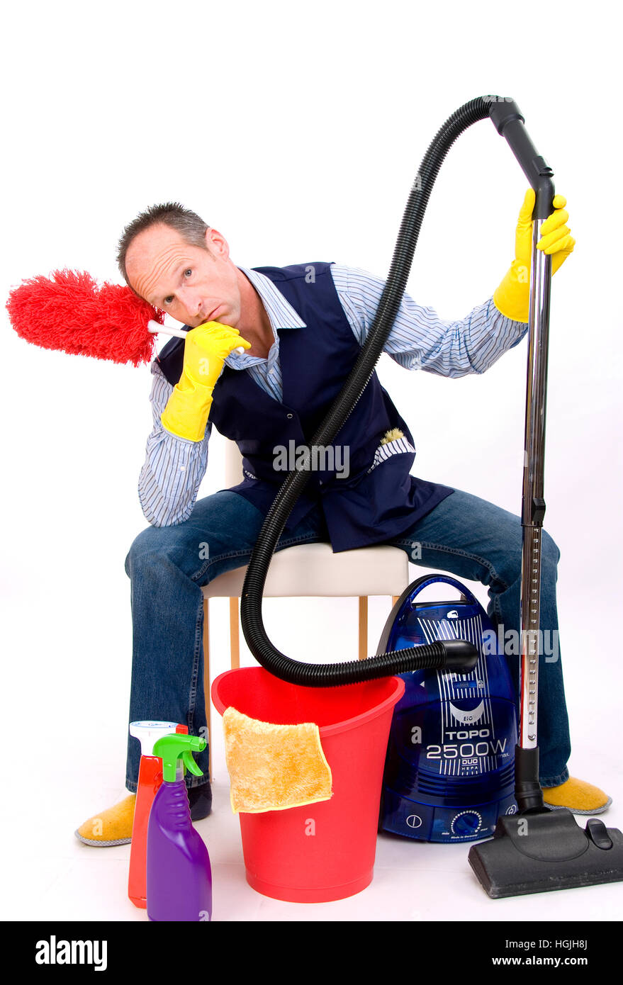 Overwrought cleaner Stock Photo