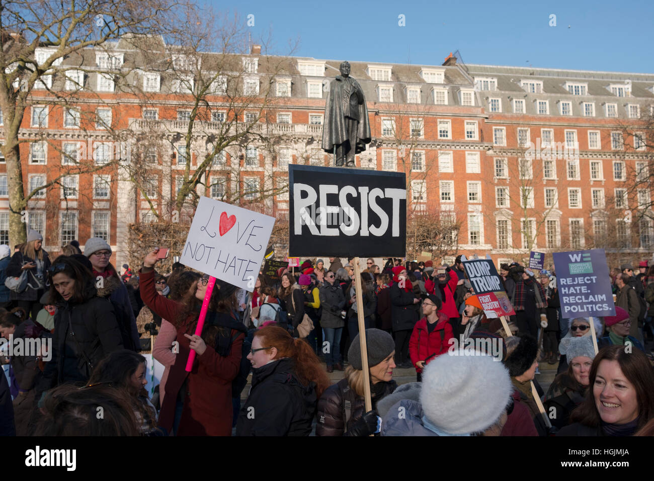 London, UK. 21st January, 2017. Women in the Women's March on London ...