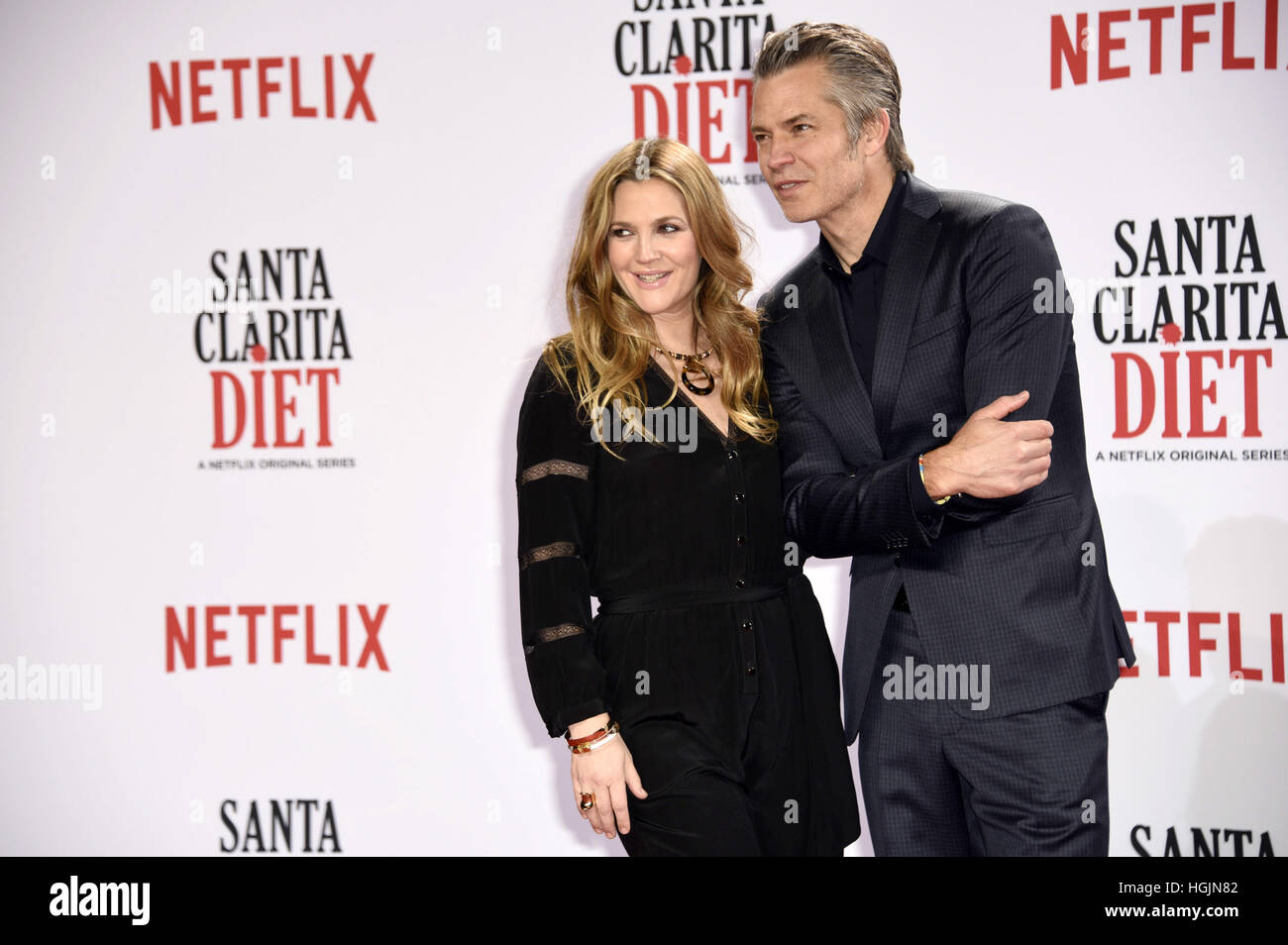 Berlin, Germany. 20th Jan, 2017. Drew Barrymore and Timothy Olyphant ...